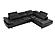 Barts 3700 Black Leatherette Sectional w/Motion Headrests by BH Furniture