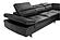 Barts 3700 Black Leatherette Sectional w/Motion Headrests by BH Furniture