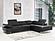 Barts 3700 Black Leatherette Sectional w/Motion Headrests by BH Furniture