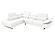 Barts 4020 White Leatherette Sectional w/Motion Headrests by BH Furniture