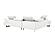 Barts 4020 White Leatherette Sectional w/Motion Headrests by BH Furniture