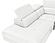 Barts 4020 White Leatherette Sectional w/Motion Headrests by BH Furniture