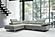 Barts 7376 Light Gray Leatherette Sectional w/Motion Headrests by BH Furniture