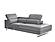 Barts 7576 Dark Gray Leatherette Sectional w/Motion Headrests by BH Furniture