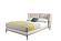 Claire Blush Full Leather Upholstered Platform Bed by BH Furniture