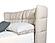 Claire Blush Full Leather Upholstered Platform Bed by BH Furniture