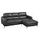 Crosby L225 Gray Thick Top Grain Leather Sectional by BH Furniture