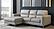 Crosby V990 Smoke Thick Top Grain Leather Sectional by BH Furniture