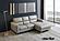 Crosby V990 Smoke Thick Top Grain Leather Sectional by BH Furniture