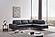 Decker FSA002 Gray Leather Sectional w/Storage Arm by BH Furniture