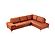 Decker FSA003 Orange Leather Sectional w/Storage Arm by BH Furniture