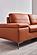 Decker FSA003 Orange Leather Sectional w/Storage Arm by BH Furniture
