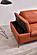 Decker FSA003 Orange Leather Sectional w/Storage Arm by BH Furniture