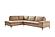 Decker FSA005 Taupe Leather Sectional w/Storage Arm by BH Furniture