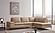 Decker FSA005 Taupe Leather Sectional w/Storage Arm by BH Furniture
