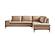 Decker FSA005 Taupe Leather Sectional w/Storage Arm by BH Furniture