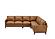 Harper 177137 Saddle Leather 3 Piece Corner Sectional by BH Furniture