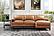 Harper 177137 Saddle Leather Chaise Sectional by BH Furniture