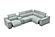 Hartley 7376 Light Gray Leather 6-Piece Sectional w/3 Power Recliners by BH Furniture