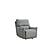 Heather 7576 Dark Gray Leather Gliding Recliner by BH Furniture