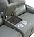 Heather 7576 Dark Gray Leather Loveseat w/Console by BH Furniture