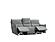 Heather 7576 Dark Gray Leather Sofa w/2 Recliners by BH Furniture