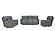 Heather 7576 Dark Gray Leather Sofa w/2 Recliners by BH Furniture