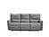 Heather 7576 Dark Gray Leather Sofa w/2 Recliners by BH Furniture