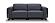 Hudson NL5100 Slate Blue Leather Extended Sofa w/2 Power Recliners by BH Furniture