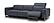 Hudson NL5100 Slate Blue Leather Extended Sofa w/3 Power Recliners by BH Furniture