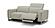 Hudson NL5115 Smoke Gray Leather Extended Sofa w/2 Power Recliners by BH Furniture
