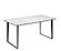 Jax Gray Dining Table w/Matte Black Metal Legs by BH Furniture