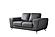 Julie FSA002 Dark Gray Top Grain Leather Loveseat by BH Furniture