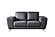 Julie FSA002 Dark Gray Top Grain Leather Loveseat by BH Furniture