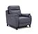 Leonard NL5100 Slate Blue Leather Dual Power Recliner by BH Furniture