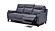 Leonard NL5100 Slate Blue Leather Dual Power Sofa by BH Furniture