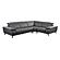 Mercer 8605 Slate Gray Leather Corner Sectional w/2 Arms by BH Furniture