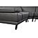 Mercer 8605 Slate Gray Leather Corner Sectional w/2 Arms by BH Furniture