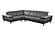 Mercer 8605 Slate Gray Leather Corner Sectional w/2 Arms by BH Furniture