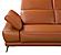 Mercer E8232 Adobe Orange Leather Corner Sectional w/2 Arms by BH Furniture
