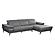Mercer 8605 Slate Gray Leather Chaise Sectional w/Motion Headrests by BH Furniture