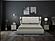 Milan M1233 White Full Leather Upholstered Platform Bed by BH Furniture