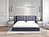 Milan NL5115 Slate Blue Full Leather Upholstered Platform Bed by BH Furniture