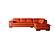 ML157 L227 Orange Top Grain Leather Sectional by BH Furniture