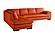 ML157 L227 Orange Top Grain Leather Sectional by BH Furniture