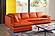 ML157 L227 Orange Top Grain Leather Sectional by BH Furniture