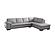 ML157 V990 Smoke Top Grain Leather Sectional by BH Furniture