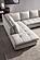ML157 V990 Smoke Top Grain Leather U-Shaped Sectional by BH Furniture