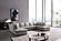 ML157 V990 Smoke Top Grain Leather U-Shaped Sectional by BH Furniture