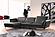 Orchard L208 Black Top Grain Leather Sectional w/Ratcheting Headrests by BH Furniture